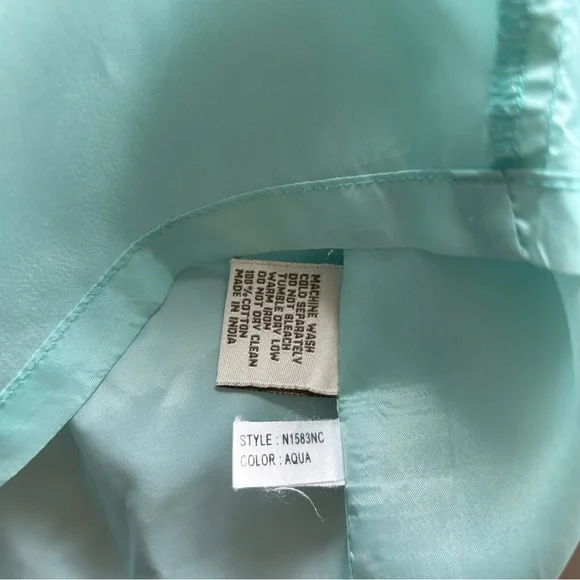 Ryan Michael Skirt Southwestern Blue Red Cotton Raw Hem Aztec Print Women's 4 - Picture 7 of 7